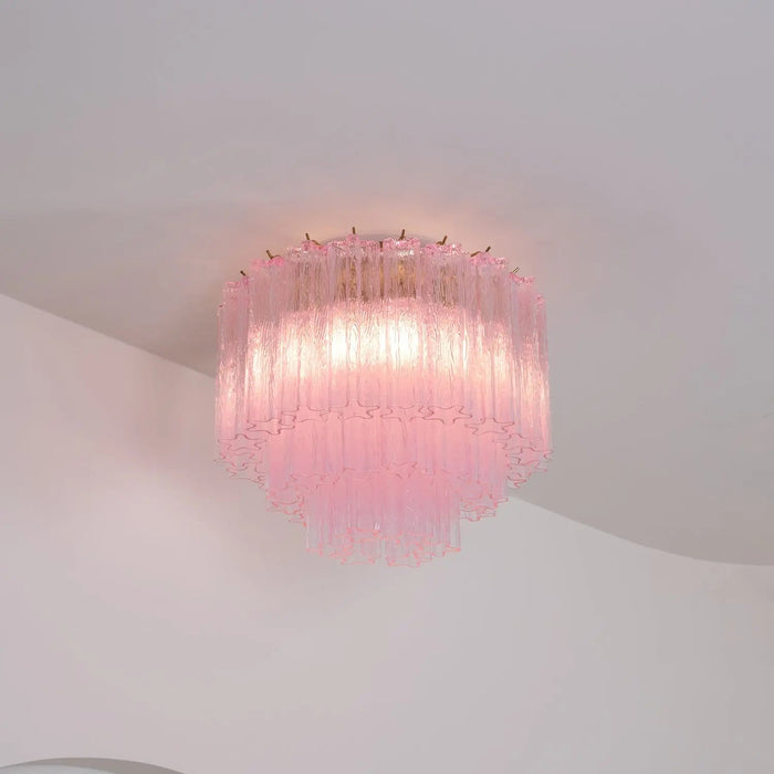 Murano Pink Glass Ceiling Light - Simprolos