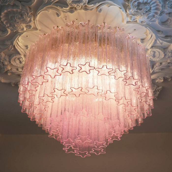 Murano Pink Glass Ceiling Light - Simprolos