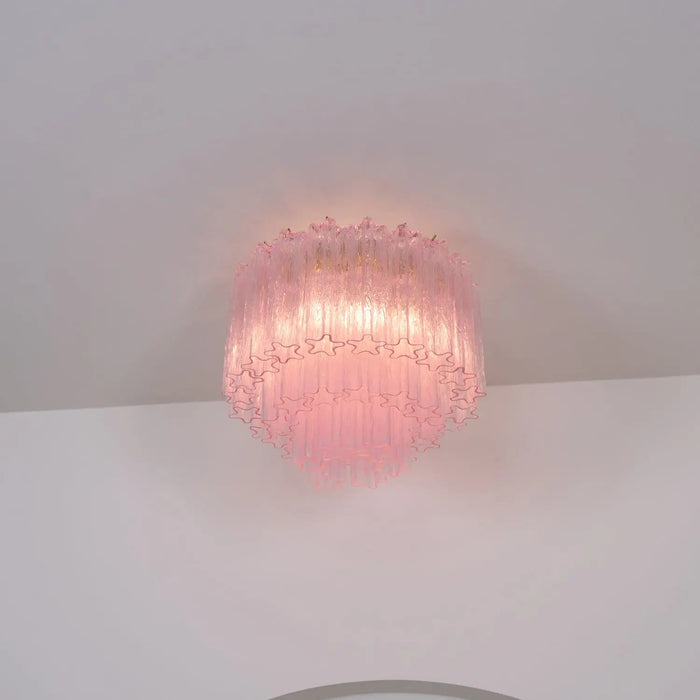 Murano Pink Glass Ceiling Light - Simprolos