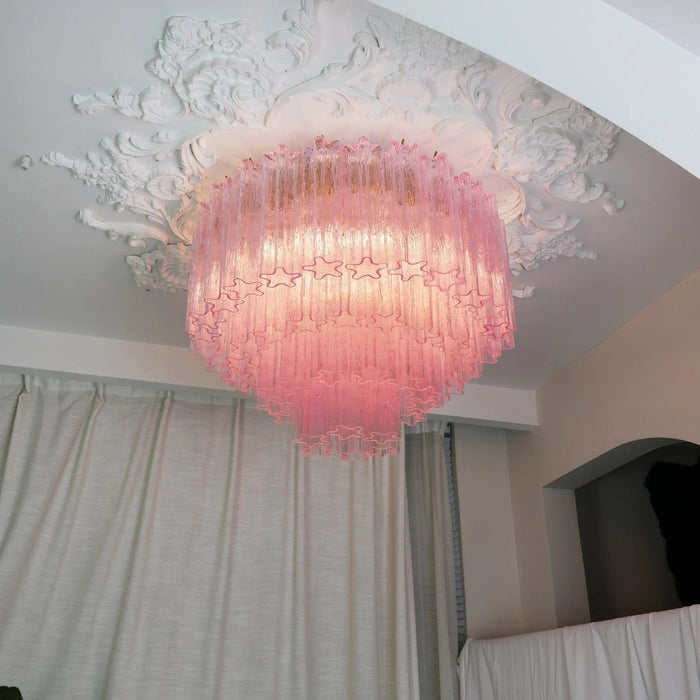 Murano Pink Glass Ceiling Light - Simprolos