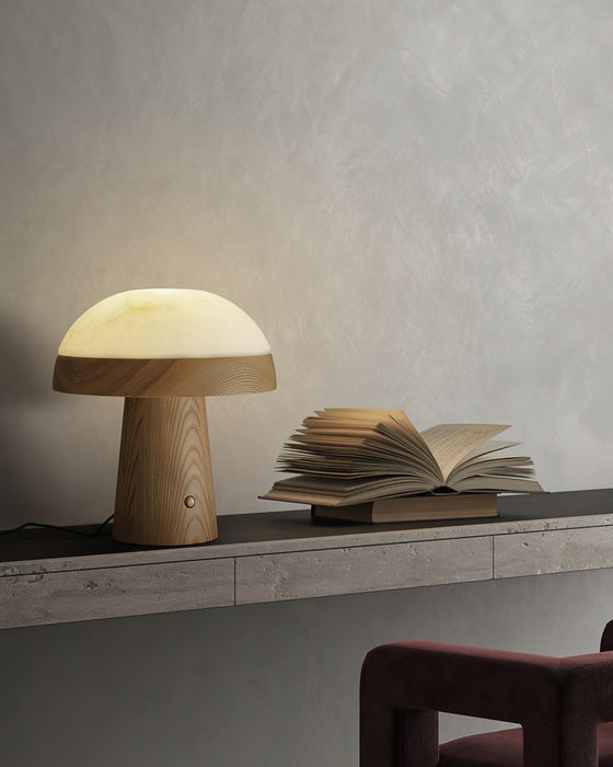 Mushroom Cloud Alabaster Table Lamp - Simprolos