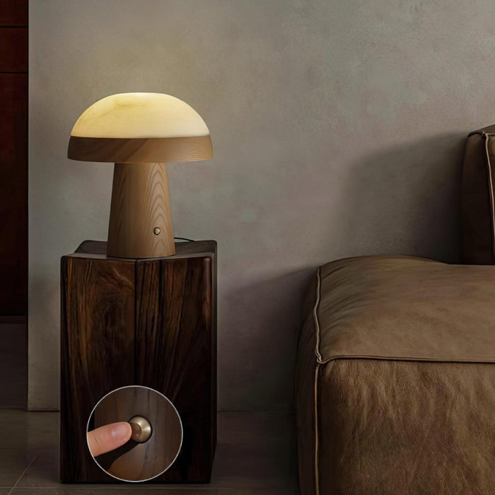 Mushroom Cloud Alabaster Table Lamp - Simprolos