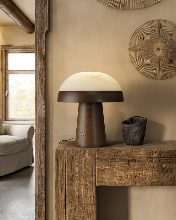 Mushroom Cloud Alabaster Table Lamp - Simprolos
