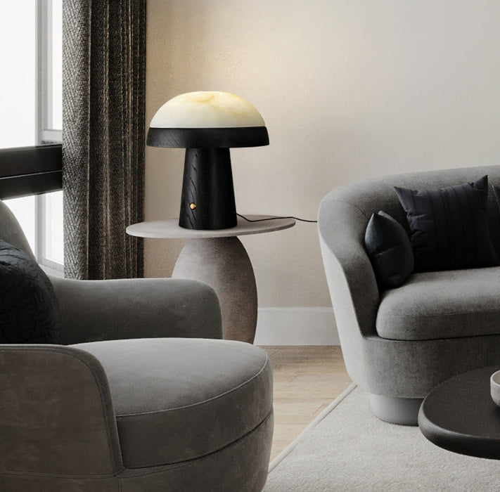 Mushroom Cloud Alabaster Table Lamp - Simprolos