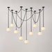 ndustrial Alabaster Orb Chain Chandelier - Simprolos
