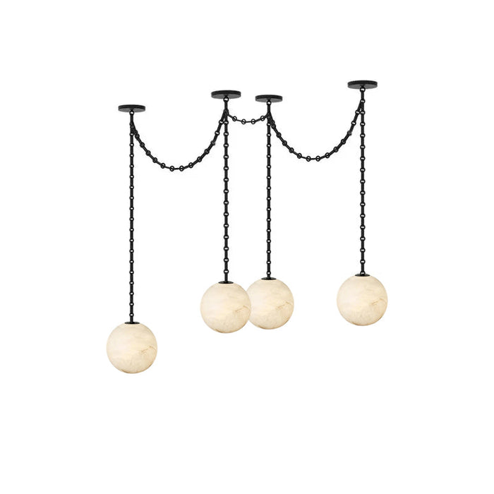 ndustrial Alabaster Orb Chain Chandelier Vakkerlight