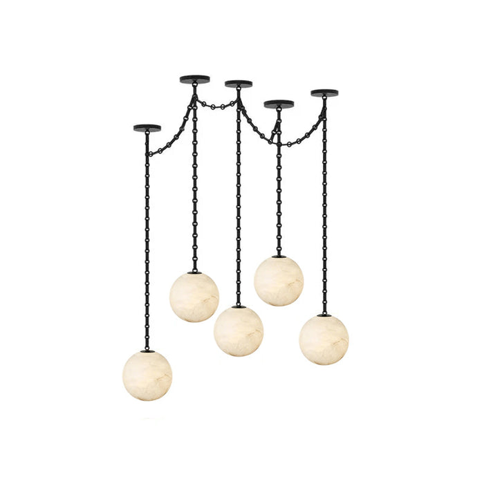 ndustrial Alabaster Orb Chain Chandelier Vakkerlight