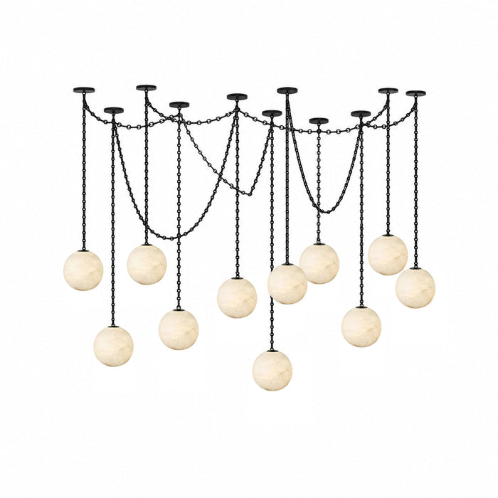 ndustrial Alabaster Orb Chain Chandelier Vakkerlight