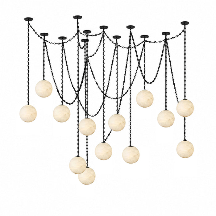 ndustrial Alabaster Orb Chain Chandelier Vakkerlight