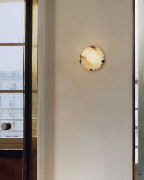 Noema Alabaster Wall Sconce - Simprolos