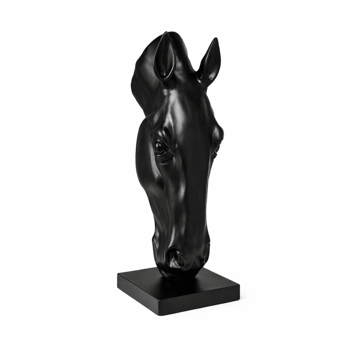 Noir Equine Head Sculpture - Simprolos