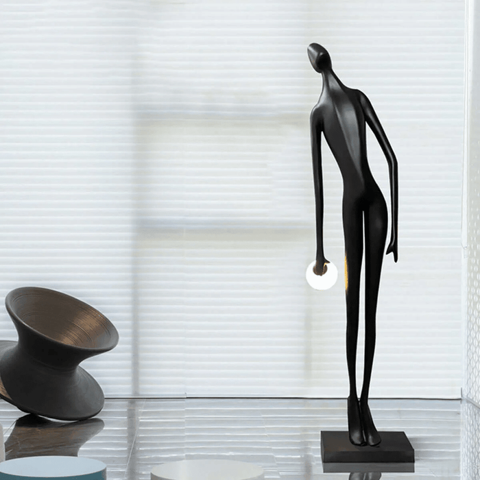 Noir Muse Sculpture Floor Lamp - Simprolos