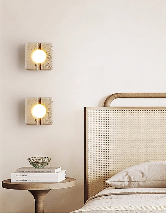 Nora Travertine Wall Light - Simprolos