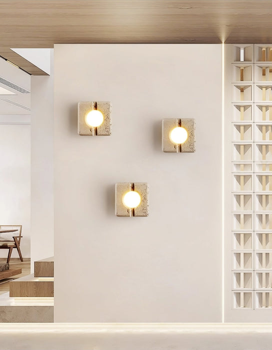 Nora Travertine Wall Light - Simprolos