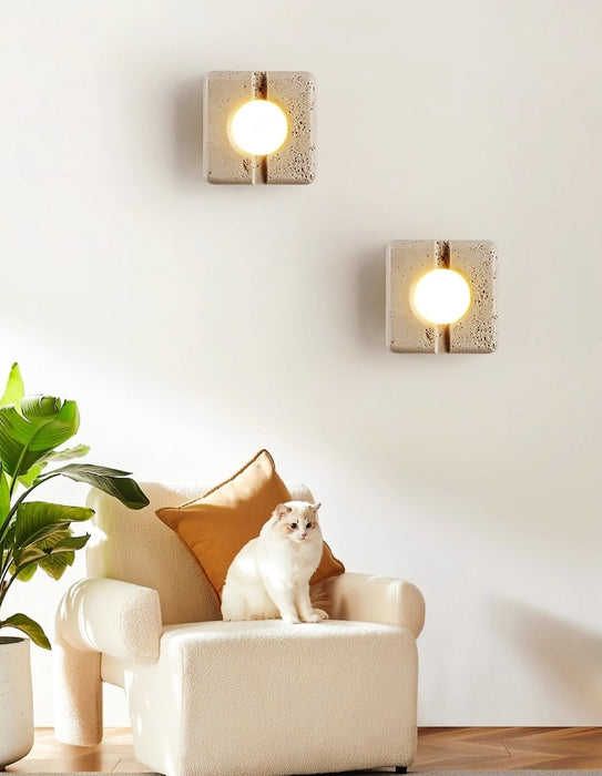 Nora Travertine Wall Light - Simprolos
