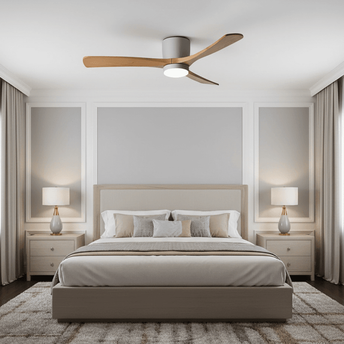 Nordic Wooden Ceiling Fan Light - Simprolos
