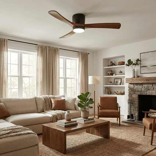 Nordic Wooden Ceiling Fan Light - Simprolos