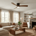 Nordic Wooden Ceiling Fan Light - Simprolos