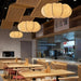 Oblate Silk Pendant Lamp - Simprolos