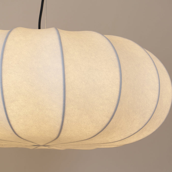 Oblate Silk Pendant Lamp - Simprolos