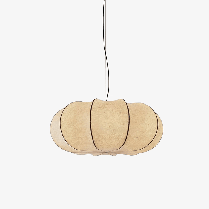 Oblate Silk Pendant Lamp - Simprolos