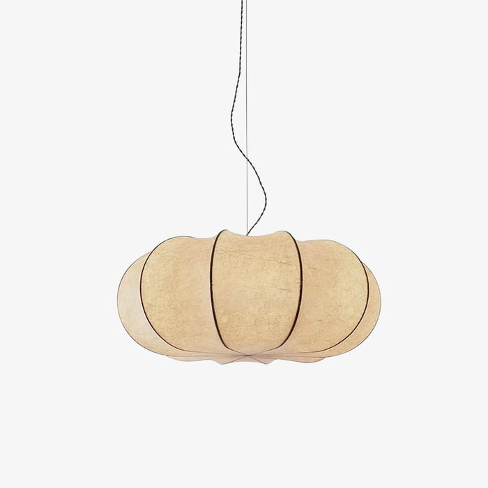 Oblate Silk Pendant Lamp - Simprolos