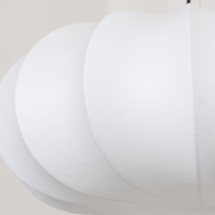 Oblate Silk Pendant Lamp - Simprolos