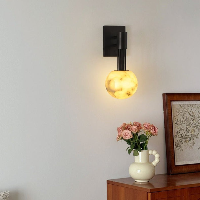 Obra Alabaster Globe Wall Sconce - Simprolos