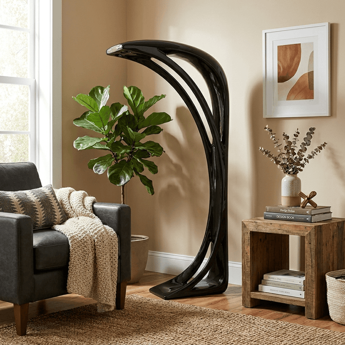 Obsidian Curve Floor Lamp - Simprolos