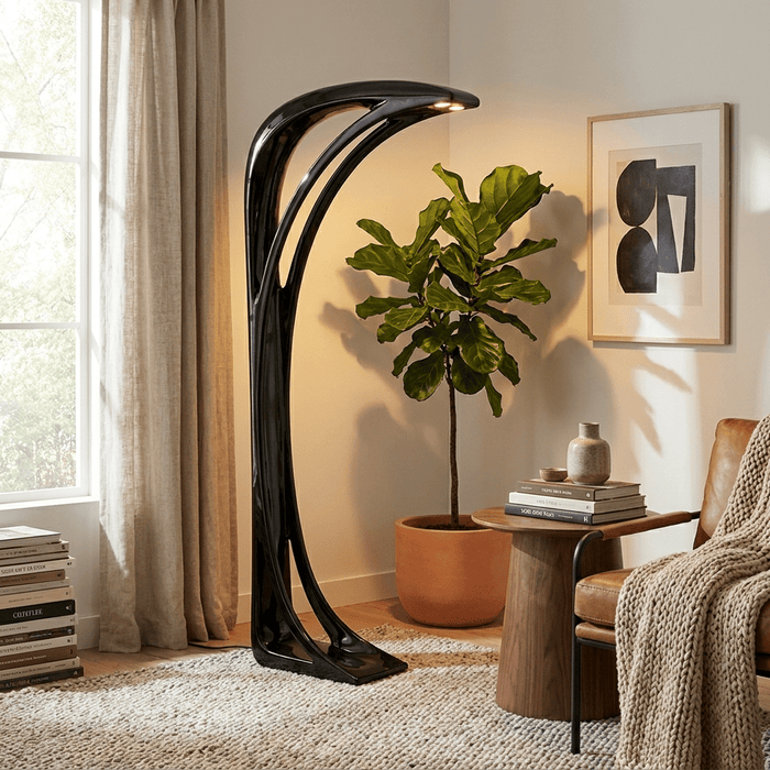 Obsidian Curve Floor Lamp - Simprolos