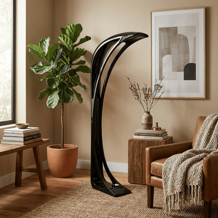 Obsidian Curve Floor Lamp - Simprolos