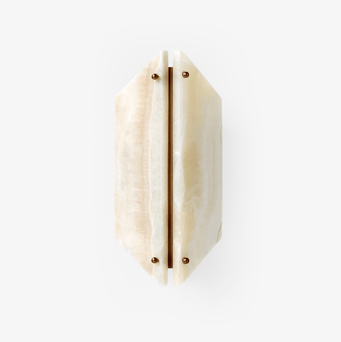 Onyxa Crest Alabaster Wall Lamp - Simprolos