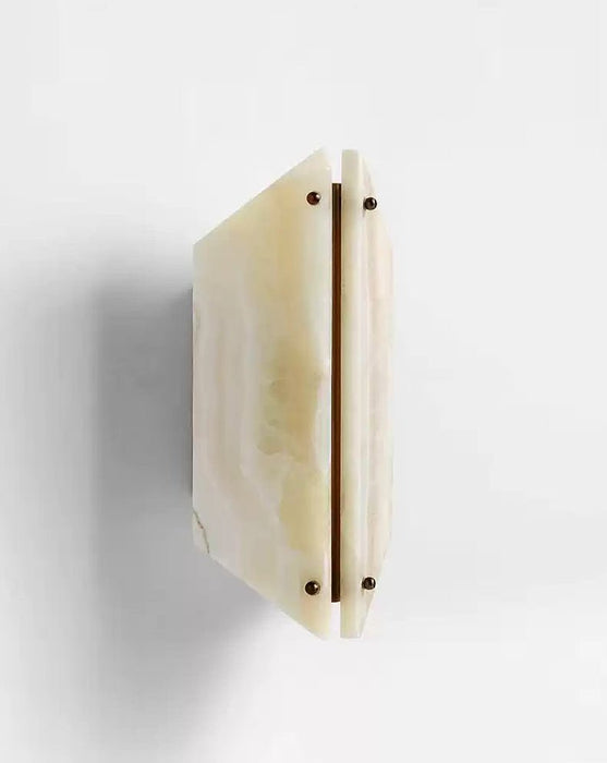 Onyxa Crest Alabaster Wall Lamp - Simprolos