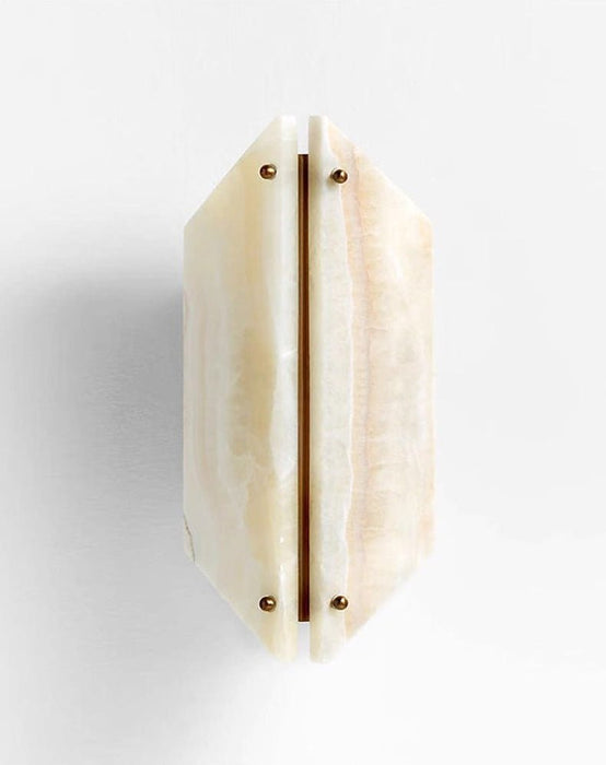 Onyxa Crest Alabaster Wall Lamp - Simprolos