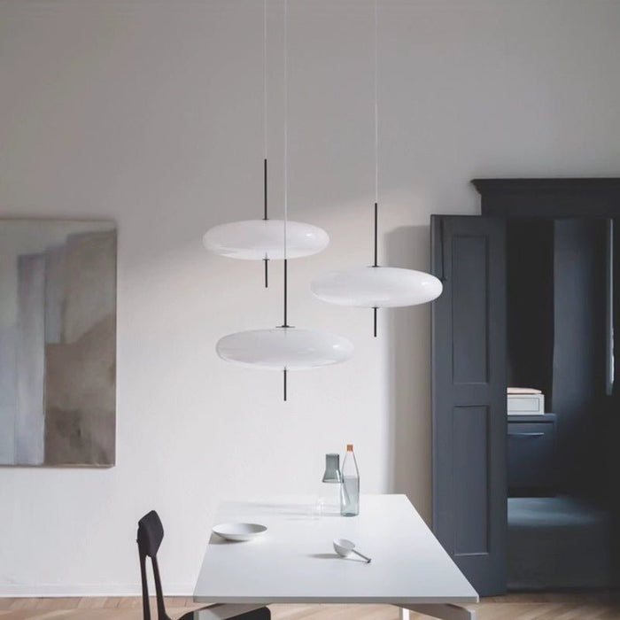 Opal Disc Suspension Lamp - Simprolos