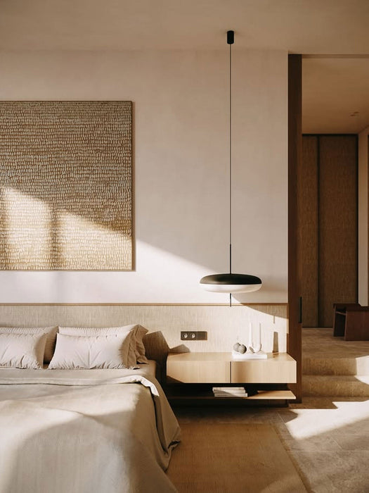 Opal Disc Suspension Lamp - Simprolos