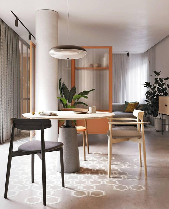 Opal Disc Suspension Lamp - Simprolos
