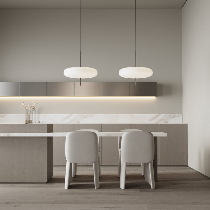 Opal Disc Suspension Lamp - Simprolos