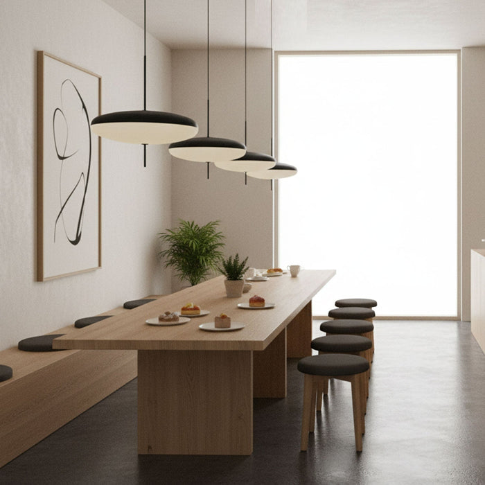 Opal Disc Suspension Lamp - Simprolos