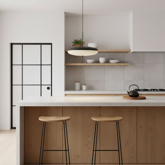 Opal Disc Suspension Lamp - Simprolos