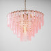 Opalora Pink Glass Chandelier - Simprolos