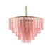 Opalora Pink Glass Chandelier - Simprolos