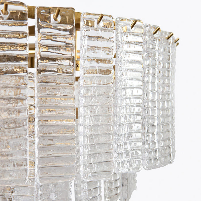 Opalora Pink Glass Chandelier - Simprolos