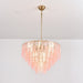 Opalora Pink Glass Chandelier - Simprolos