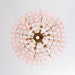 Opalora Pink Glass Chandelier - Simprolos