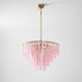 Opalora Pink Glass Chandelier - Simprolos