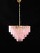 Opalora Pink Glass Chandelier - Simprolos