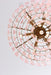 Opalora Pink Glass Chandelier - Simprolos