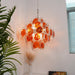 Orange Transparent Glass Disc Chandelier - Simprolos