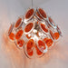 Orange Transparent Glass Disc Chandelier - Simprolos